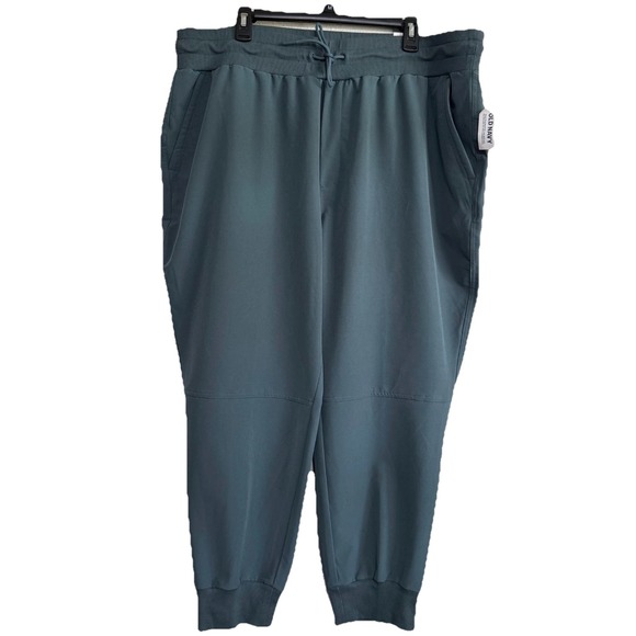 Old Navy Jogger Pants Women's 2X Teal Elastic‎ Waist Straight Leg Drawstring - Picture 1 of 10